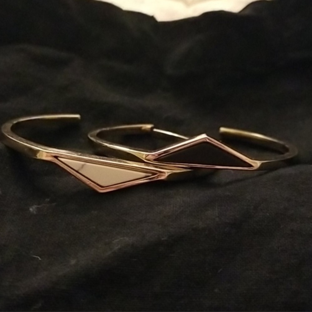 Black & Marble Gold Bracelet Set